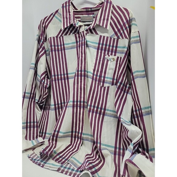 Vtg Liz Baker Women's Plus Size 22W Button-Up Blouse Rodeo Western Shirt - Picture 4 of 12